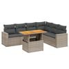 vidaXL 7-dijelni set vrtnih sofa sivi od poliratana