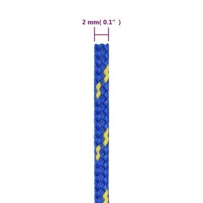 vidaXL Brodski konop plavi 2 mm 25 m od polipropilena