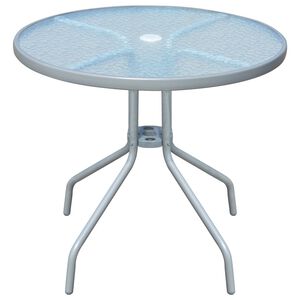 vidaXL Bistro stol od čelika sivi 80 x 71 cm