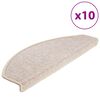 vidaXL Prostirke za stepenice 10 kom 65x24x4 cm taupe poluokrugle velike