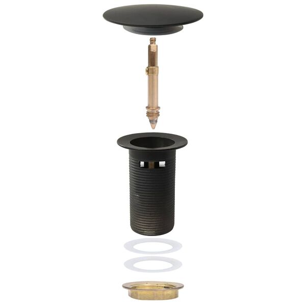 vidaXL Potisni odvod sa zaštitom od prelijevanja sivi 6,4x6,4x9,1 cm