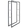 vidaXL Stalak za drva za ogrjev crni 80 x 25 x 150 cm čelični