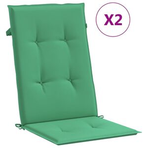 vidaXL Jastuci za vrtne stolice 2 kom zeleni 120x50x3 cm od tkanine