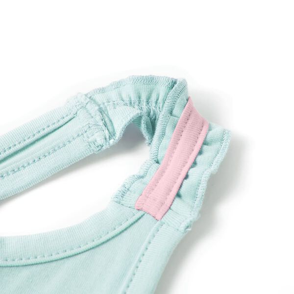 Dječja majica bez rukava svijetla boja mente 128