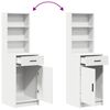 vidaXL Highboard Bijelo 40 x 40,5 x 135 cm Konstruirano drvo