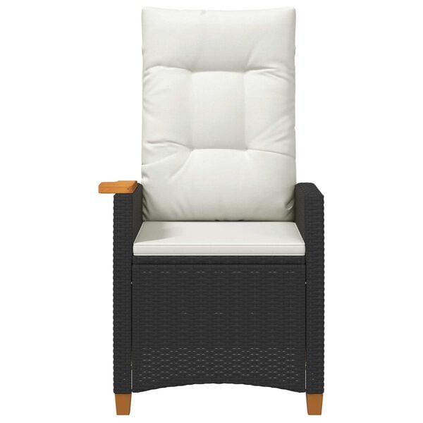 vidaXL Fotelja za ležanje s pločom za čaj 62 x 64 x 112 cm poliratan