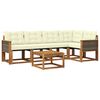 vidaXL Set vanjskih sofa s jastukom 6 pcs Prirodna i krem
