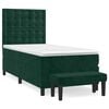 vidaXL Box spring krevet s madracem tamnozeleni 90x190 cm bar&scaron;unasti