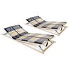 vidaXL Podnice za krevet 2 kom s 42 letvice i 7 zona 90 x 200 cm
