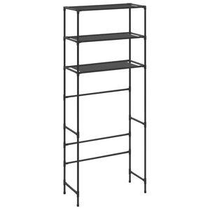 vidaXL Stalak za pohranu iznad perilice 3 razine crni 69 x 28 x 169 cm