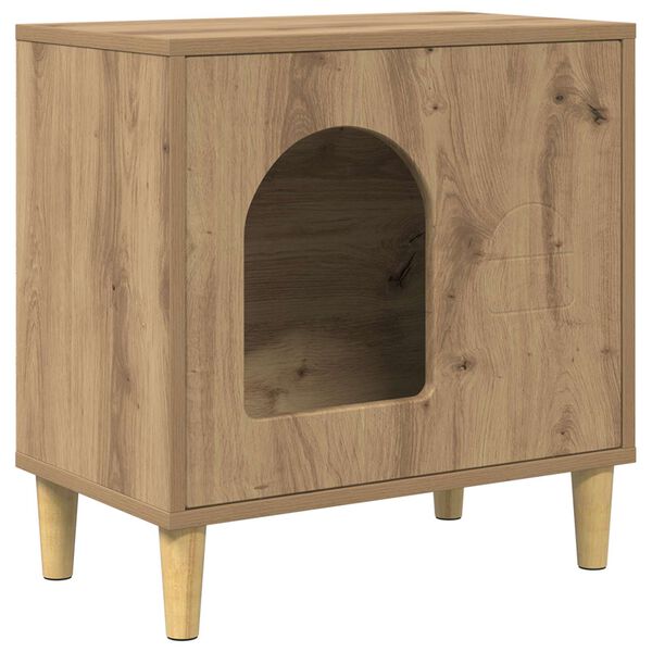 vidaXL Mačja Kuća Umjetnička hrastovina 51 x 30 x 52 cm