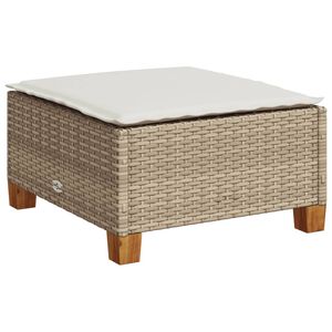 vidaXL Vrtni stolac s jastukom bež 63,5x56x32 cm poliratan