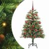 vidaXL Umjetno božićno drvce S LED lampica Zelena 150 cm PVC i metal