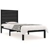 vidaXL Okvir za krevet od masivnog drva crni 75 x 190 cm mali
