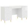 vidaXL Stol Bijela visokog sjaja 142,5 x 50 x 75 cm Konstruirano drvo