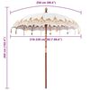 vidaXL Baline&scaron;ki Parasol Krema 215 x 215 x 260 cm