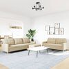 vidaXL 3-dijelni set sofa s tabureom krem od tkanine