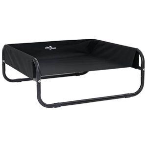 vidaXL Krevet za psa Crna 75 x 75 x 30 cm Čelik