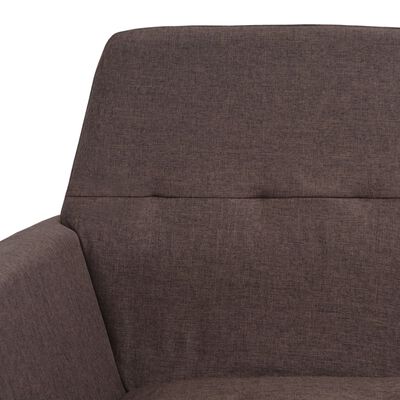 vidaXL Fotelja od čelika i tkanine smeđa