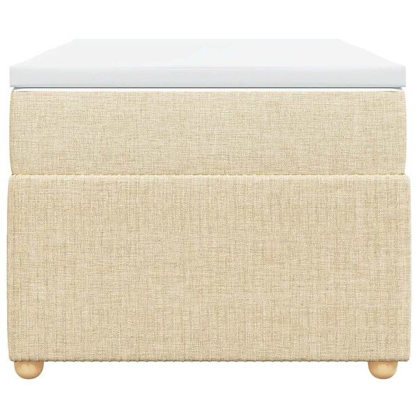 vidaXL Krevet s oprugama i madracem krem 90 x 190 cm od tkanine