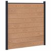 vidaXL Set ograde 180 x 186 cm WPC i aluminij Smeđa