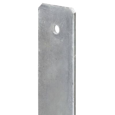 vidaXL Sidra za ogradu 6 kom srebrna 10 x 6 x 60 cm pocinčani čelik