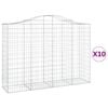 vidaXL Lučne gabionske ko&scaron;are 10kom 200x50x140/160cm pocinčano željezo