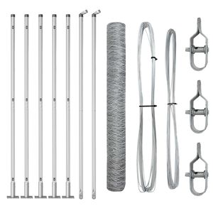 vidaXL Stup za ogradu Srebrna