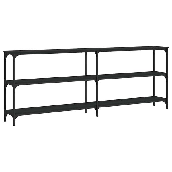 vidaXL Konzolni stol crni 200 x 29 x 75 cm od konstruiranog drva