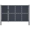 vidaXL Vrtna vrata Čelik 350x175 cm Antracit