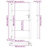 vidaXL Vrtna vrata 100x200 cm Corten čelik