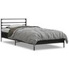 vidaXL Okvir za krevet crni 90 x 190 cm od konstruirano drvo i metal