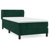 vidaXL Box spring krevet s madracem tamnozeleni 90x190 cm bar&scaron;unasti