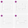 vidaXL Set TV komoda Zidne 8 pcs Crni hrast 100 x 30 x 30 cm