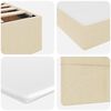 vidaXL Krevet s od storage s madracem Krema 200 x 200 cm Lažna koža