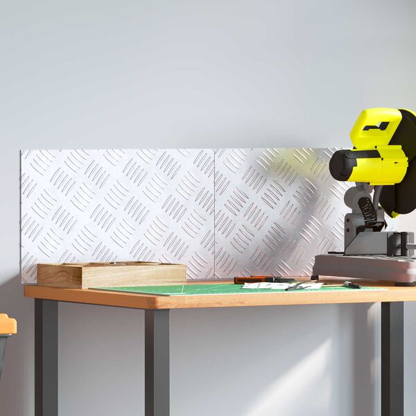 vidaXL Stepenica Pravokutni 2 pcs Srebrno 50 x 30 cm Aluminij