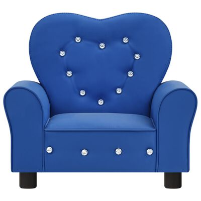 vidaXL Dječja sofa od umjetne kože plava