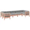 vidaXL 7-dijelni set vrtnih sofa s jastucima masivno drvo duglazije