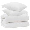 vidaXL Duvet s jastucima s jastukom 3 kom. Bijelo Mikrovlakna