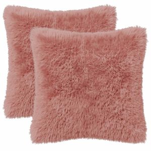 vidaXL Presvlaka za jastuk 2 pcs HEERLEN Ružičasta 30 x 30 cm PV flis