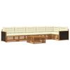 vidaXL Set vanjskih sofa 7 kom. Prirodna i krem Poliester