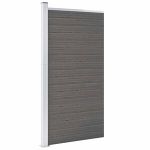 vidaXL Panel za ogradu WPC 95 x 186 cm sivi