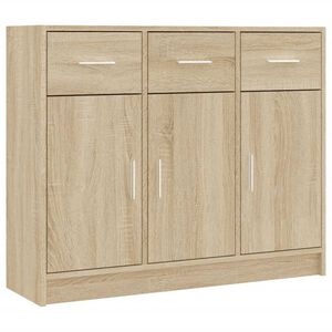 vidaXL Komoda boja hrasta sonome 91x28x75 cm od konstruiranog drva