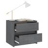 vidaXL Noćni ormarić sivi 40 x 30,5 x 35,5 cm od masivne borovine