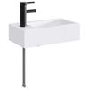 vidaXL Umivaonik za kupaonicu Mat Crna 45,5 x 25,5 x 13 cm Metal