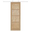 vidaXL Klizna vrata Smeđa 73,5 x 211 cm Čvrsto borovo drvo