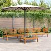 vidaXL 4-dijelni set vrtnih sofa od paleta od masivnog drva bagrema