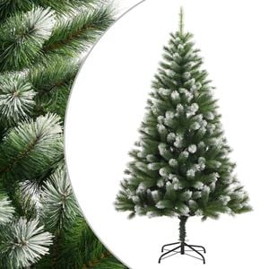 vidaXL Umjetno božićno drvce na &scaron;arkama i snijegom 150 cm