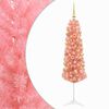 vidaXL Umjetno usko božićno drvce s kuglicom 150 cm 150 LED lampica