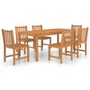 vidaXL Vrtni blagovaonski set od 7 dijelova 180x90 cm masivno tikovino drvo